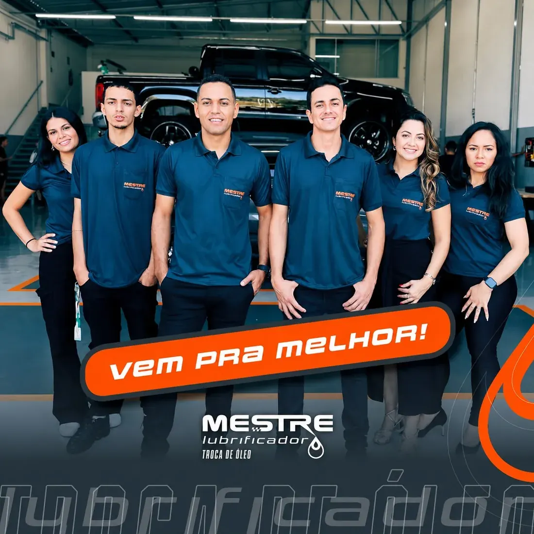 Equipe Mestre Lubrificador na oficina — Vem pra melhor!